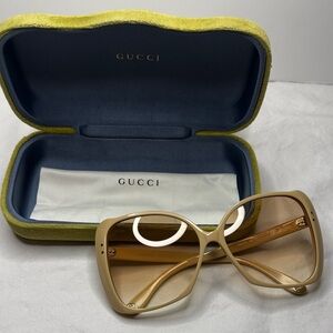 Gucci Tan Women's Sunglasses